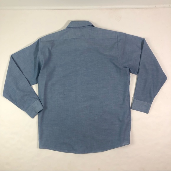 Vintage 70s Dee Cee Chambray Made in USA 1970s Workwear Men's Work Shirt - Picture 7 of 10
